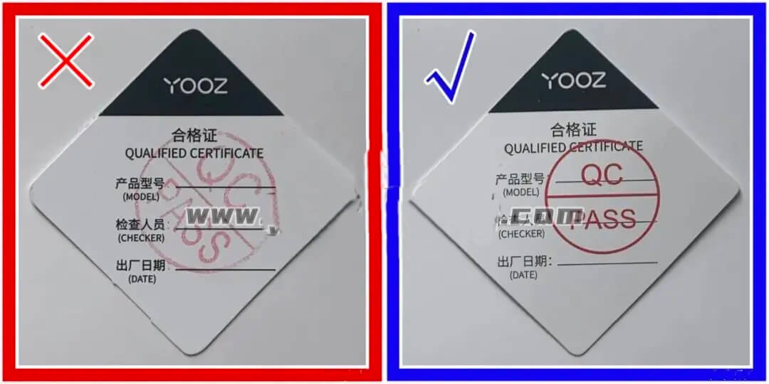 YOOZ柚子二代雾化杆真假对比(最详细图文对比) - 第2张